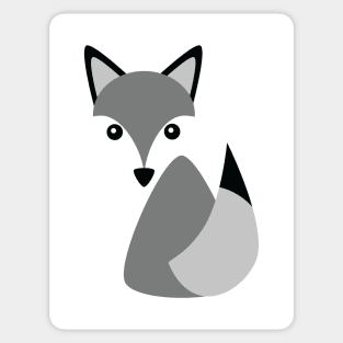 Cute Little Husky Dog Wolf Logo Illustration Sticker